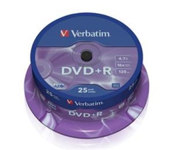 VERBATIM 43500 DVD+R(25-Pack Spindle)