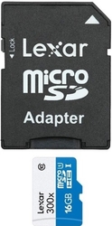 LEXAR 16GB microSDHC 300x s adaptérem 