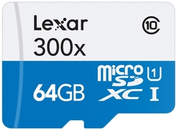 Lexar 64GB microSD 300x bez adaptéru
