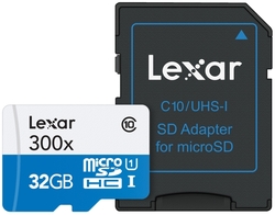 Lexar 32GB microSDXC HS 633x s adaptérem