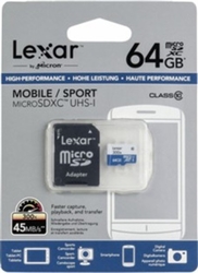 Lexar 64GB microSD 300x s adaptérem