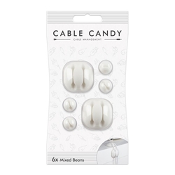 CABLE CANDY Mixed Beans,6ks, bílý CC022