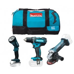 MAKITA Aku sada DDF482+DGA452+DML185 18V