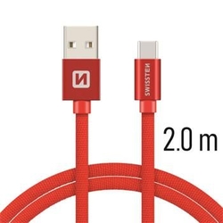 Swissten Kabel Textile Usb-C 2,0 M Red