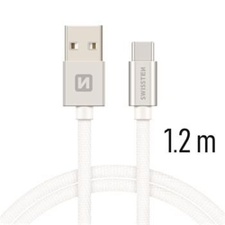 Swissten Kabel Textile Usb-C 1,2 M Silv