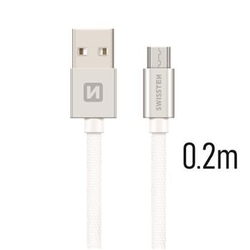 Swissten Kabel Textile Micro Usb 0,2 M S