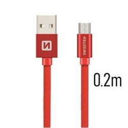 Swissten Kabel Textile Micro Usb 0,2 M R