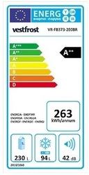 VESTFROST VR-FB373-2E1BR