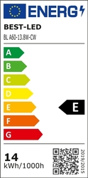 Best LED žárovka E27,13,8W,CW,1521lm