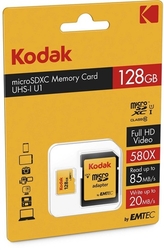 KODAK microSDXC 128GB Class10 U1 adap.