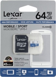 Lexar 64GB microSD 300x s adaptérem