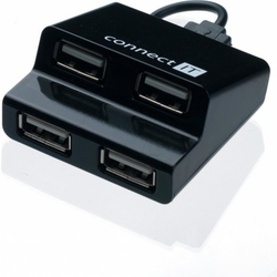 CONNECT IT CI-108 USB HUB 4x STEP černý