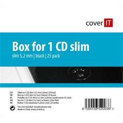 COVER IT box:1 CD slim černý 25pck/BAL