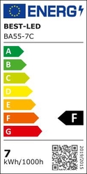 Best-Led E27 7W stud.bílá BA55-7-C