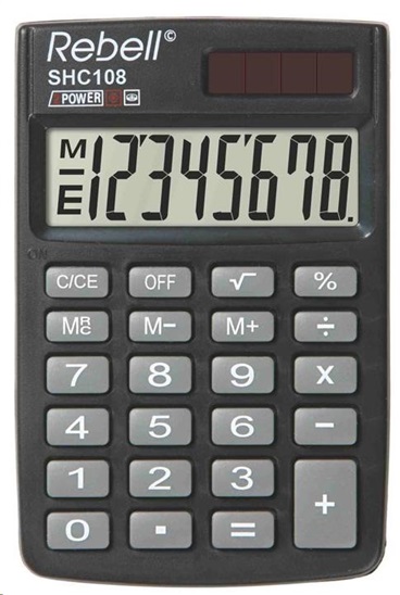 REBELL kalkulačka RE-SHC108 BX, černá
